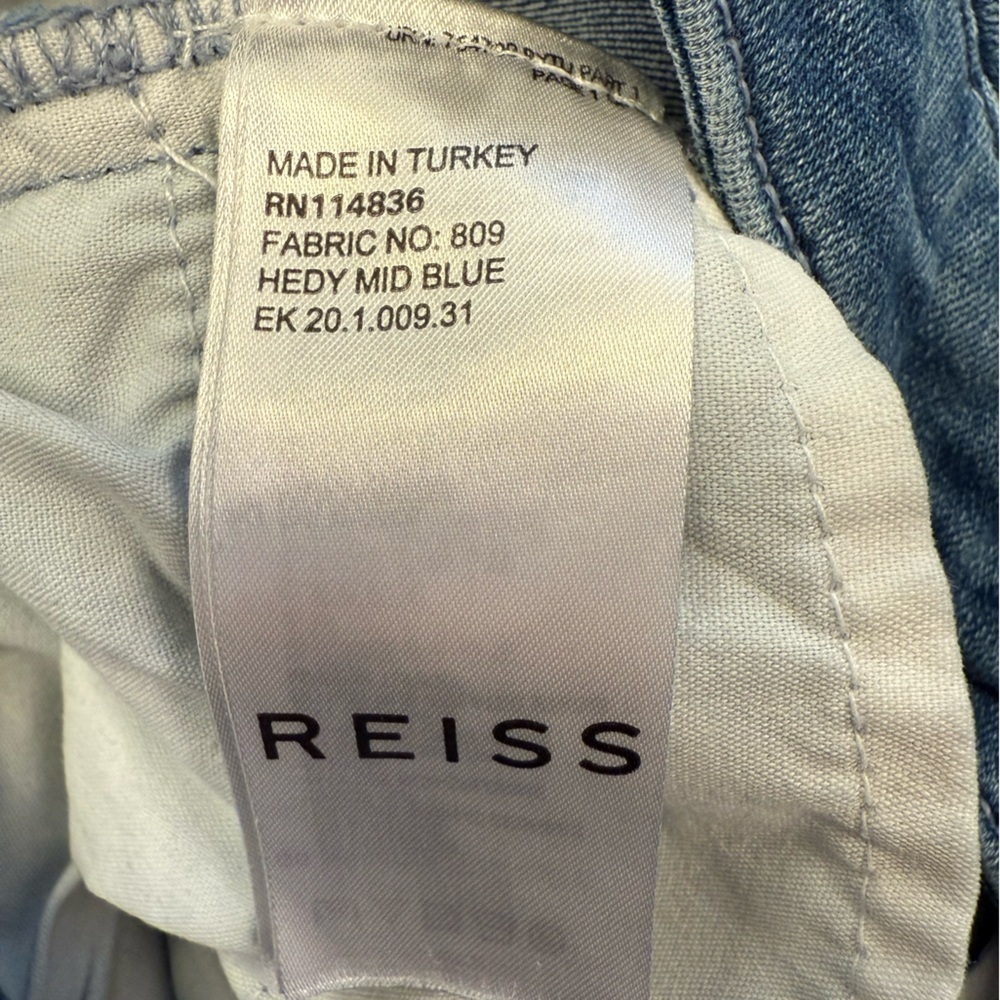 REISS Hedy Side Zip Jeans Size 24 - Picture 7 of 13